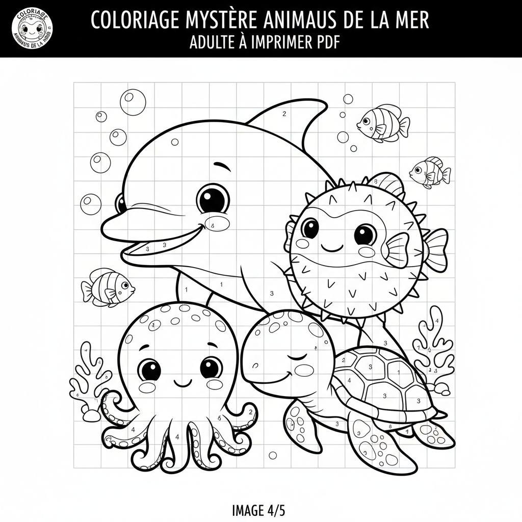 Coloriage coloriage mystere adulte à imprimer pdf 4