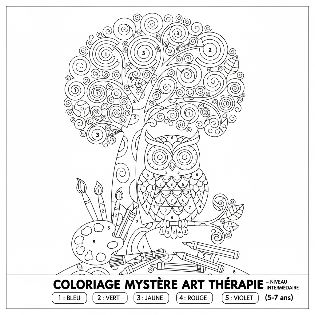 Coloriage coloriage mystere art therapie 2