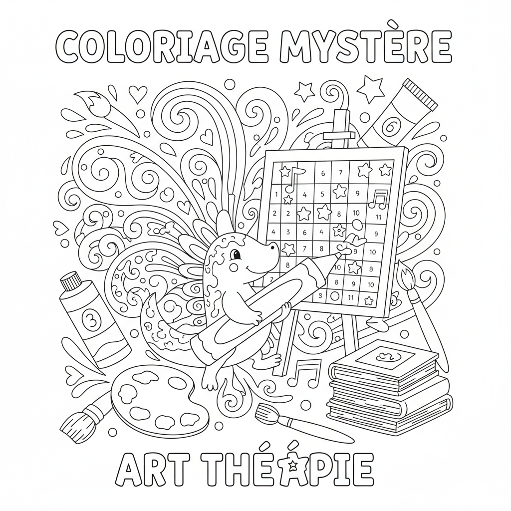 Coloriage coloriage mystere art therapie 5