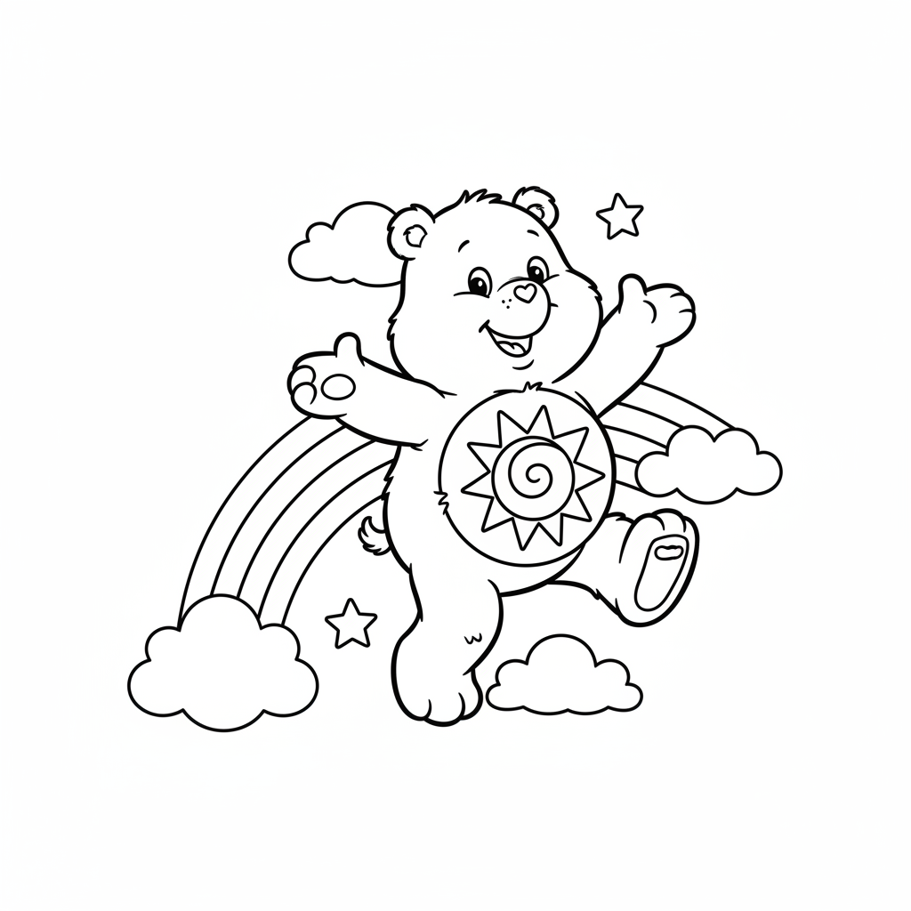 Coloriage coloriage mystere bisounours 5