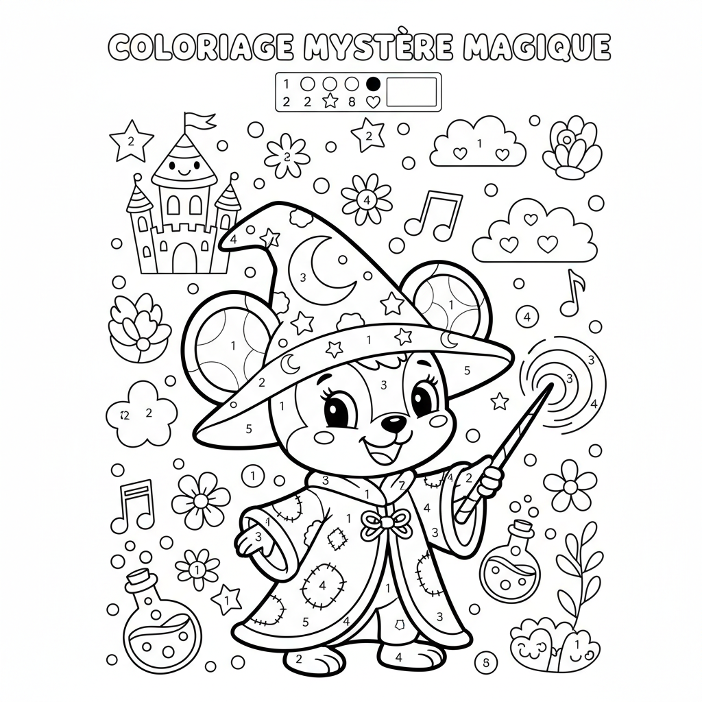 Coloriage Mystère Disney à Imprimer Gratuitement