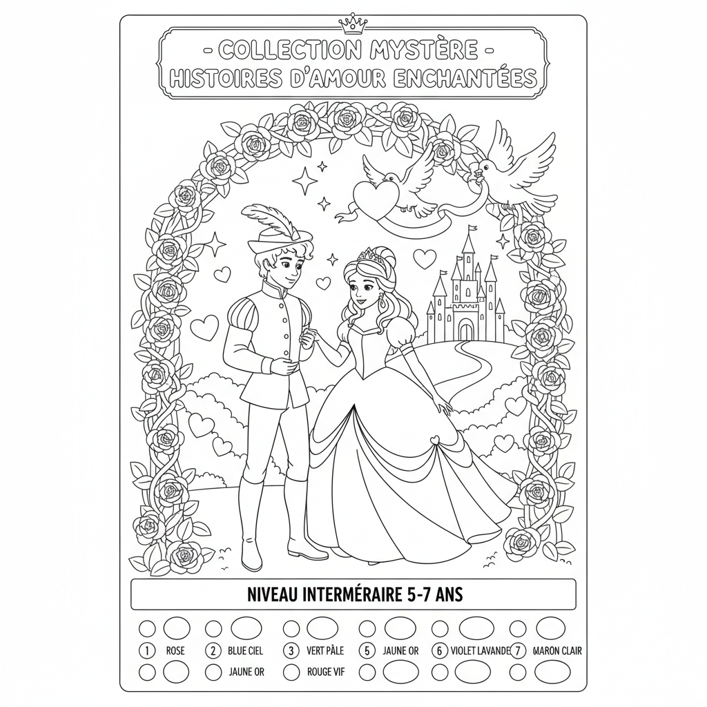 Coloriage coloriage mystere disney love stories 2