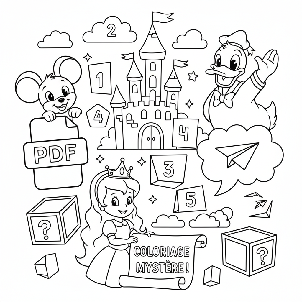 Coloriage Mystère Disney Pdf Telegram à Imprimer Gratuit