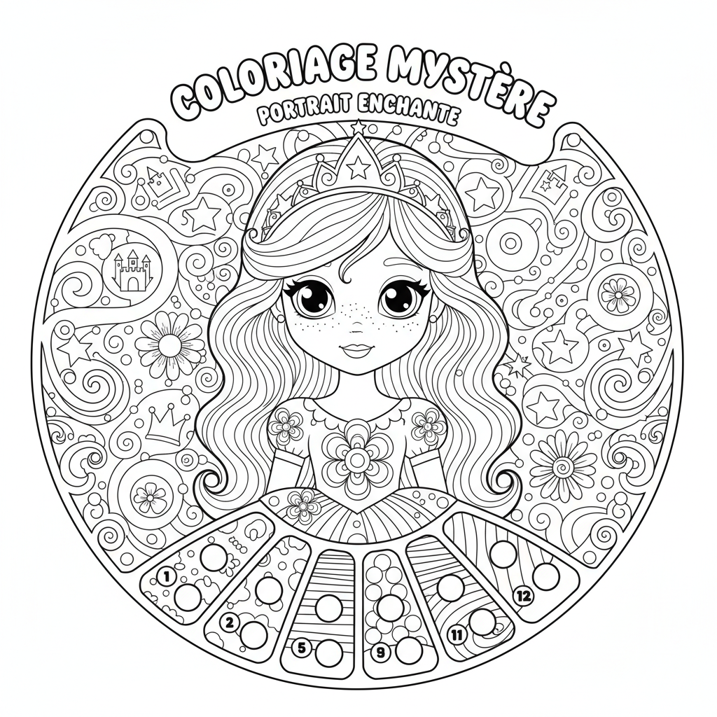 Coloriage coloriage mystere disney portrait 4