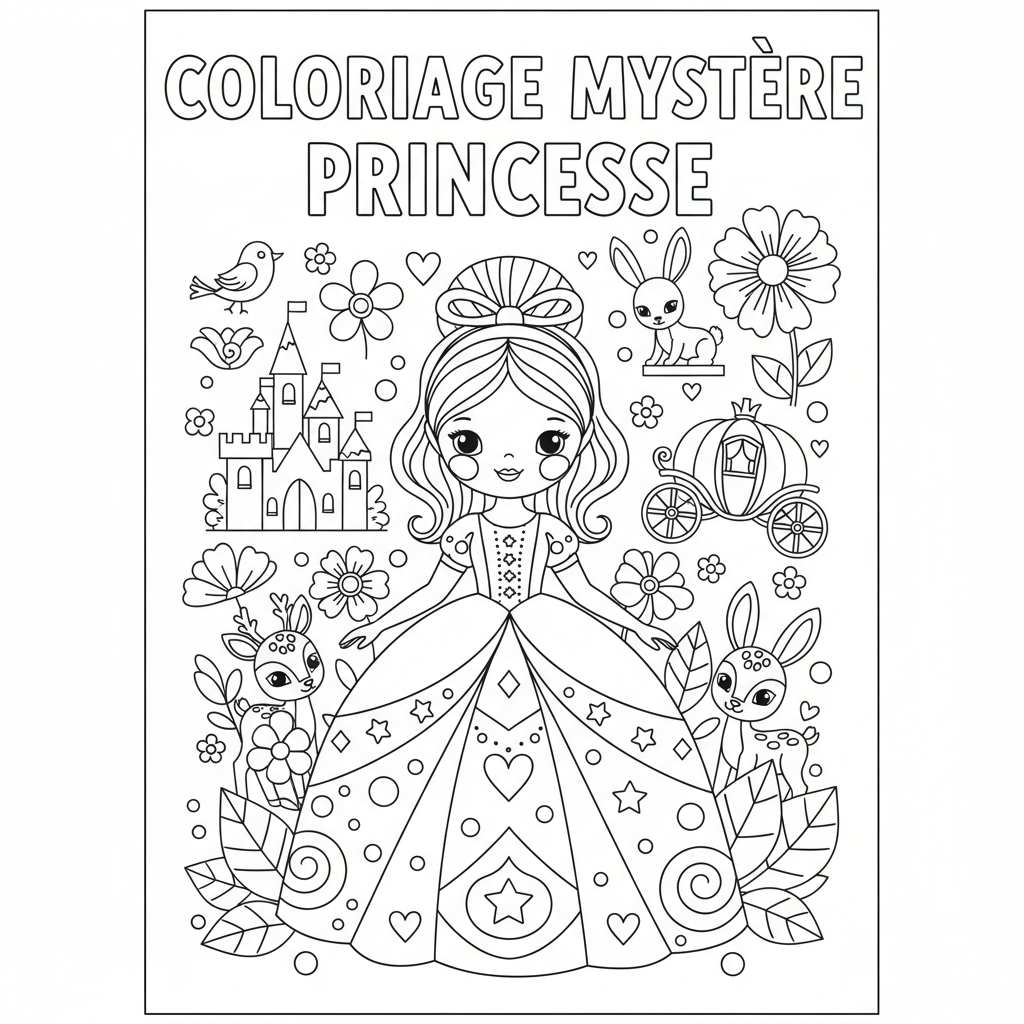 Coloriage Mystere Disney Princesse Gratuit à Imprimer