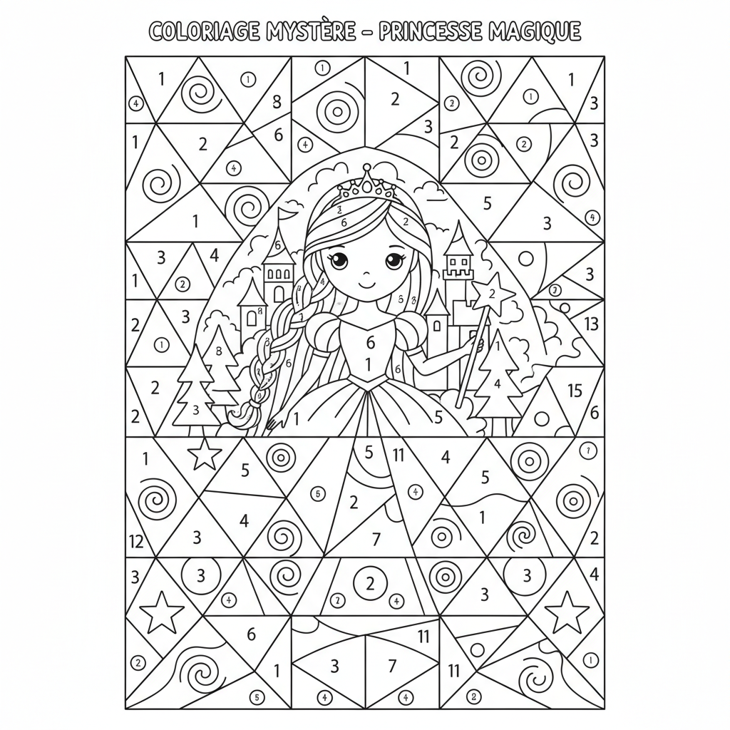 Coloriage coloriage mystere disney princesse 2