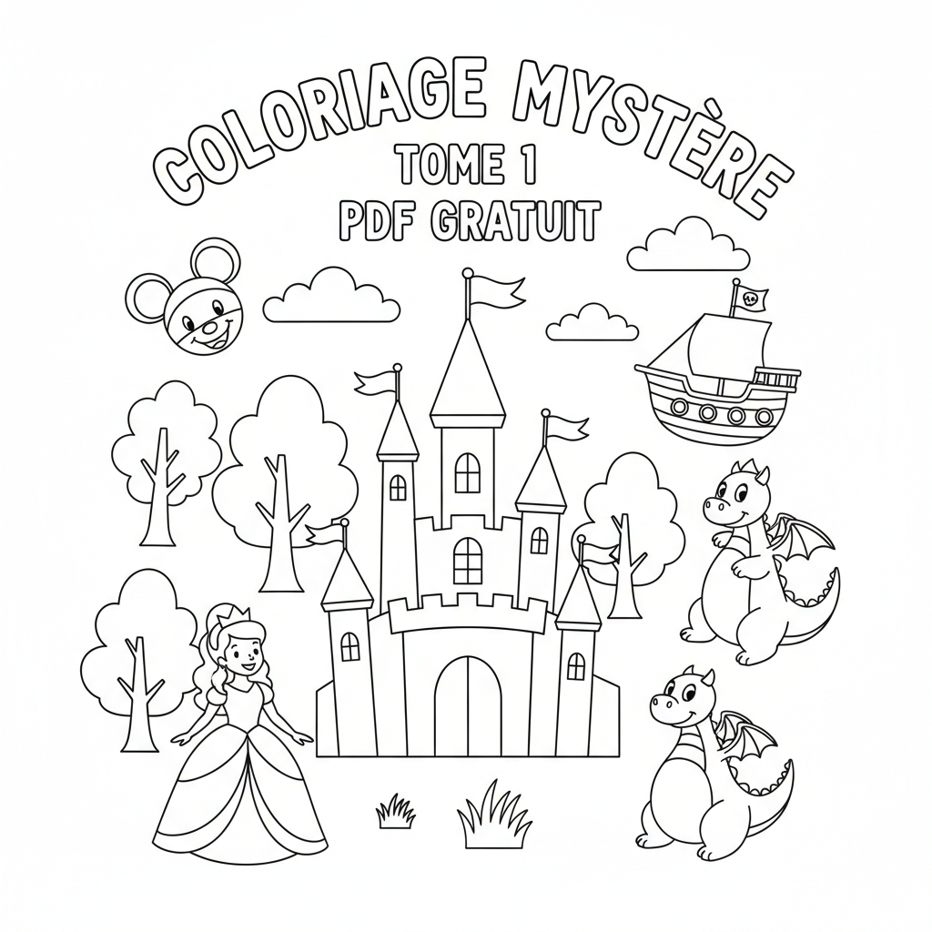 Coloriage Mystère Disney Tome 1 PDF Gratuit à Imprimer