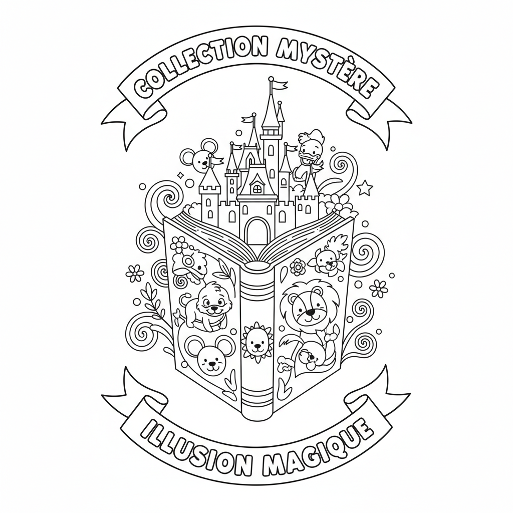Coloriage coloriage mystere disney trompe l'oeil 2