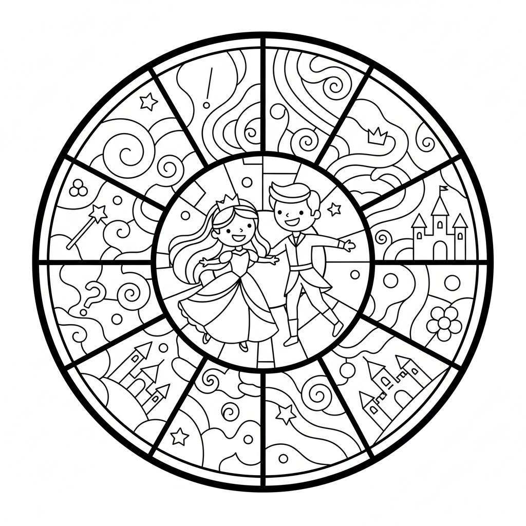 Coloriage coloriage mystere disney vitraux 5