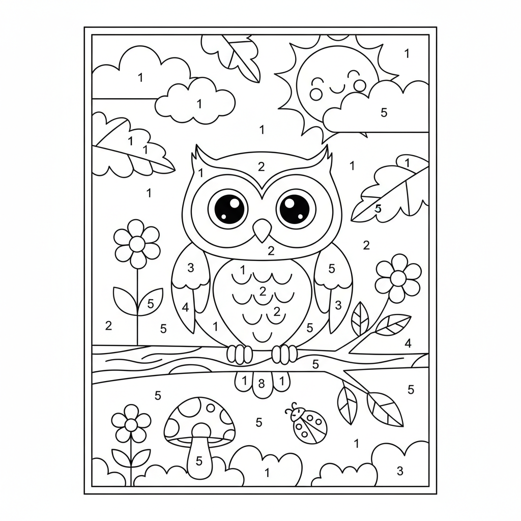 Coloriage coloriage mystere facile 2