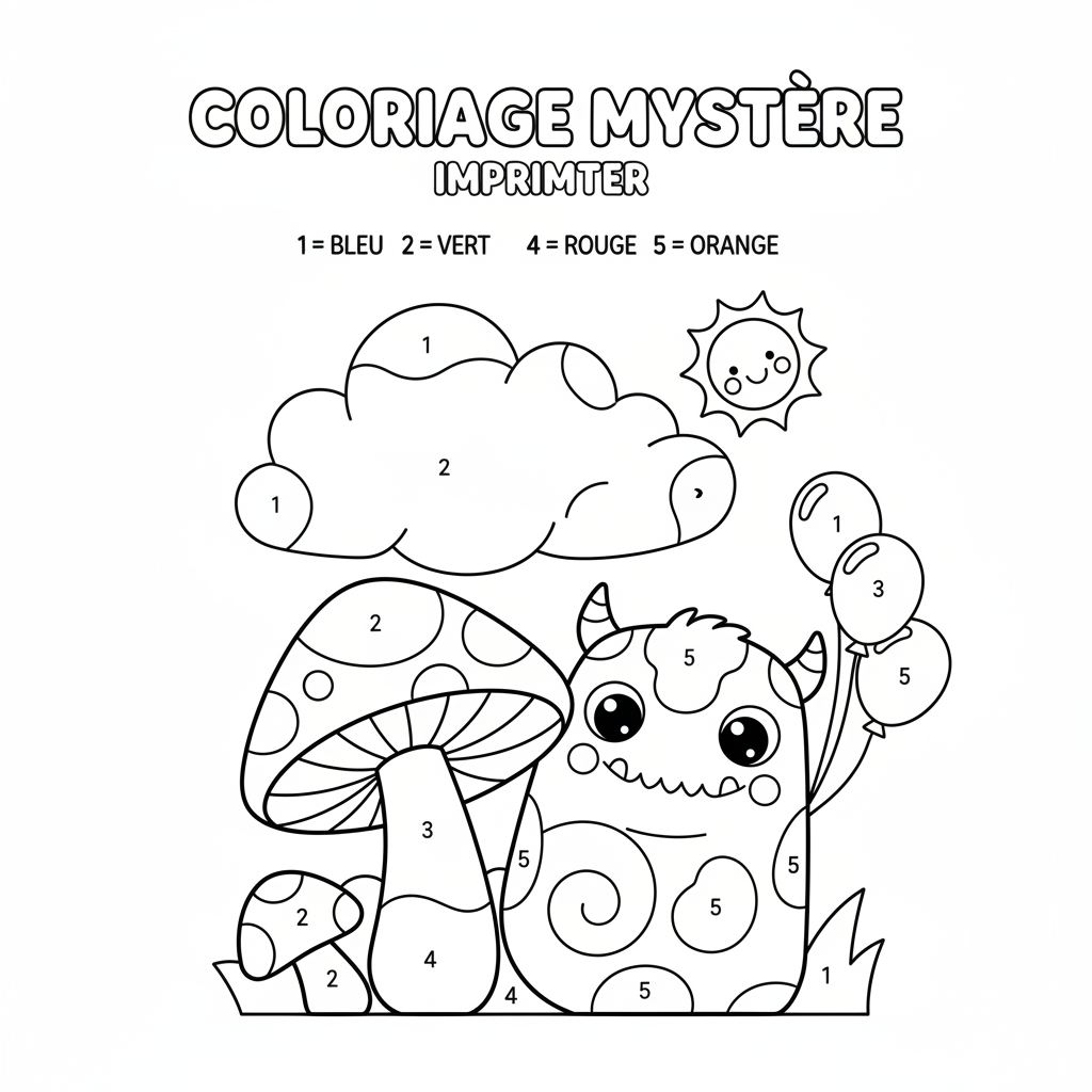 Coloriage coloriage mystere imprimer