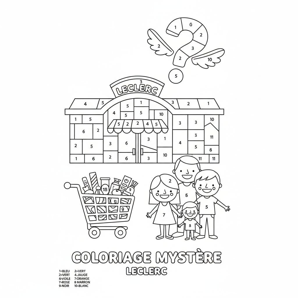 Coloriage coloriage mystere leclerc 2