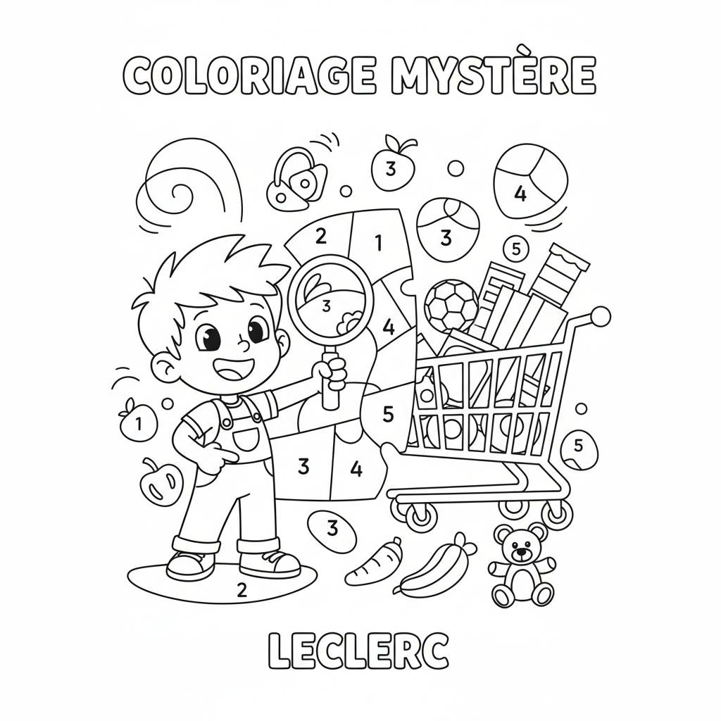 Coloriage coloriage mystere leclerc 5