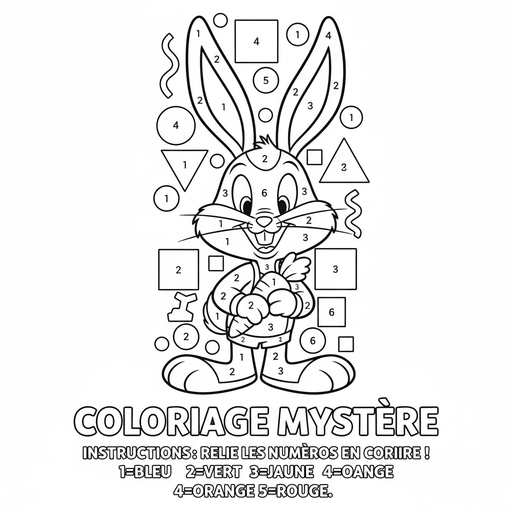 Coloriage coloriage mystere looney tunes