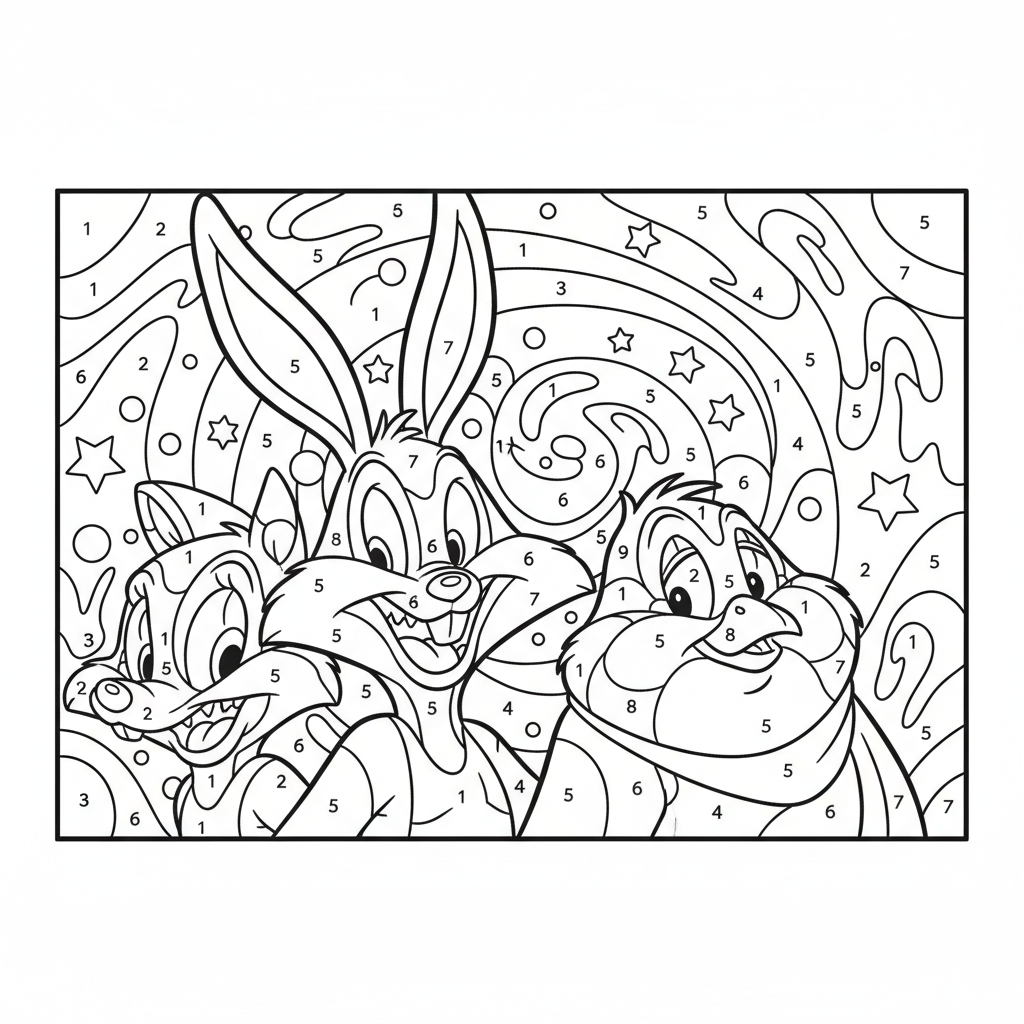 Coloriage coloriage mystere looney tunes 4