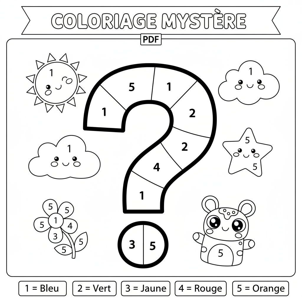 Coloriage coloriage mystere pdf