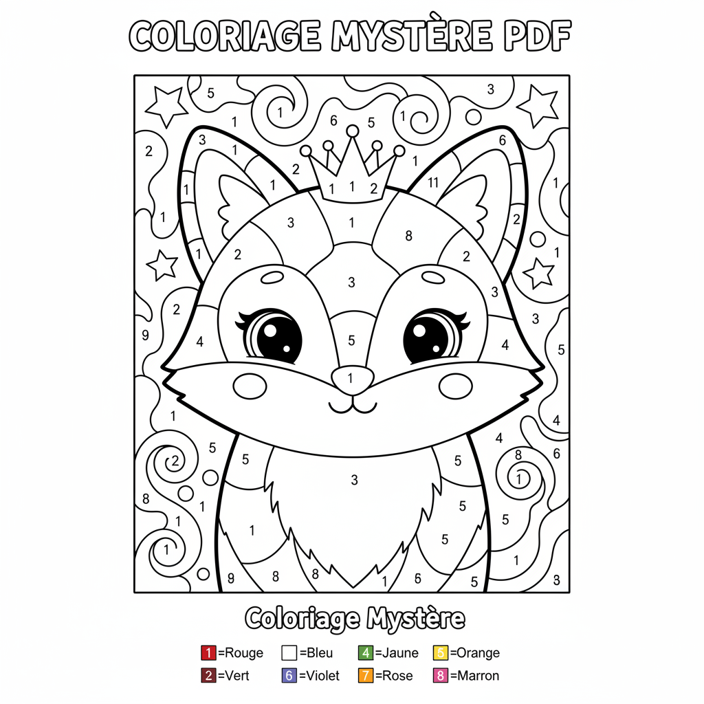 Coloriage coloriage mystere pdf 4