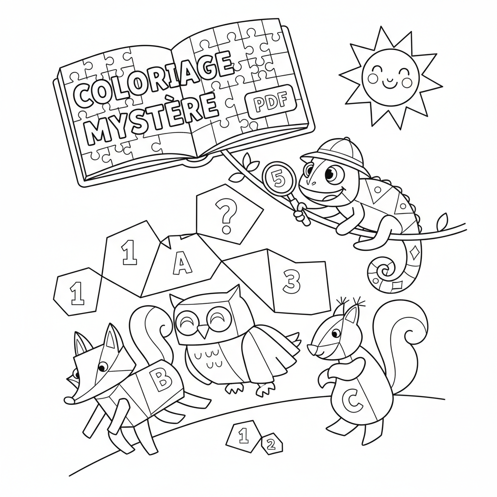 Coloriage coloriage mystere pdf 5