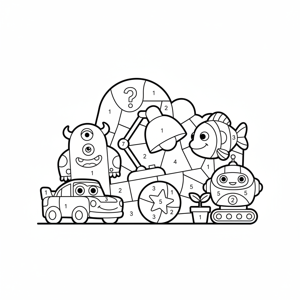 Coloriage coloriage mystere pixar