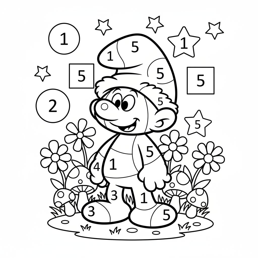 Coloriage coloriage mystere schtroumpf