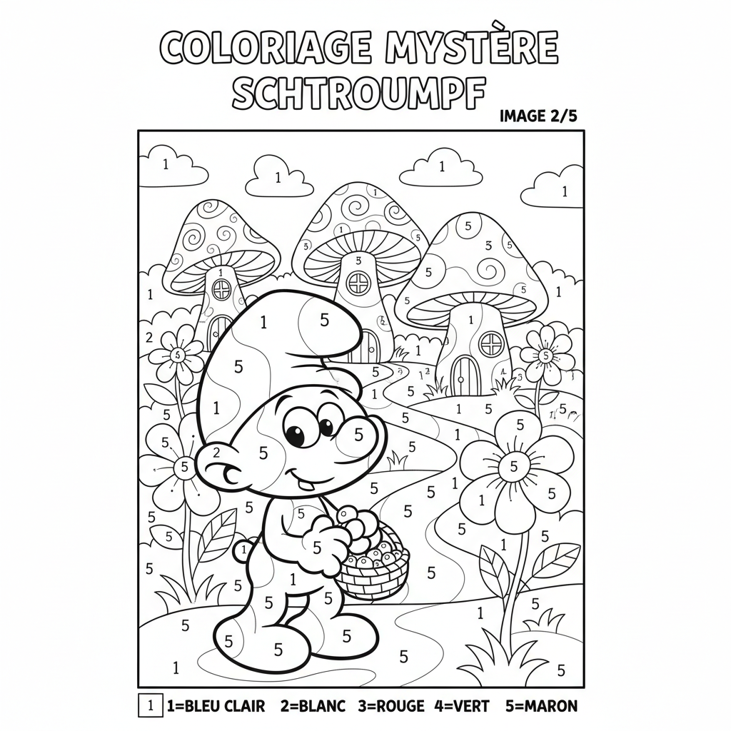Coloriage coloriage mystere schtroumpf 2