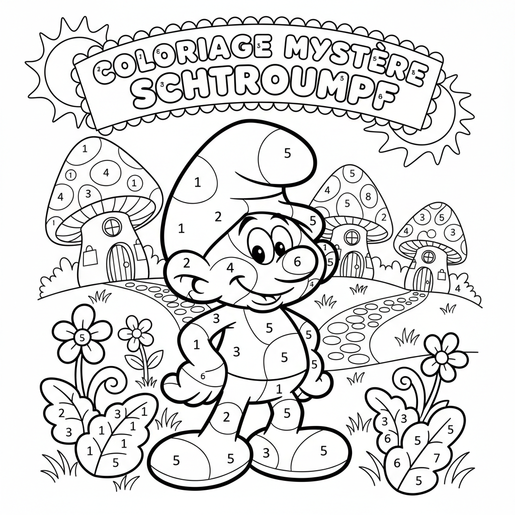 Coloriage coloriage mystere schtroumpf 3