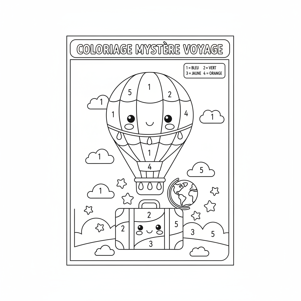 Coloriage coloriage mystere voyage