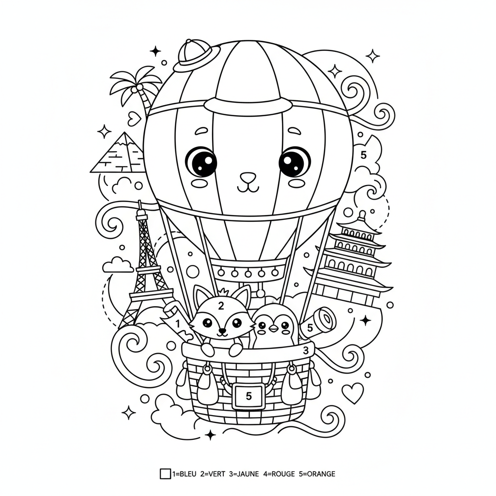 Coloriage coloriage mystere voyage 4