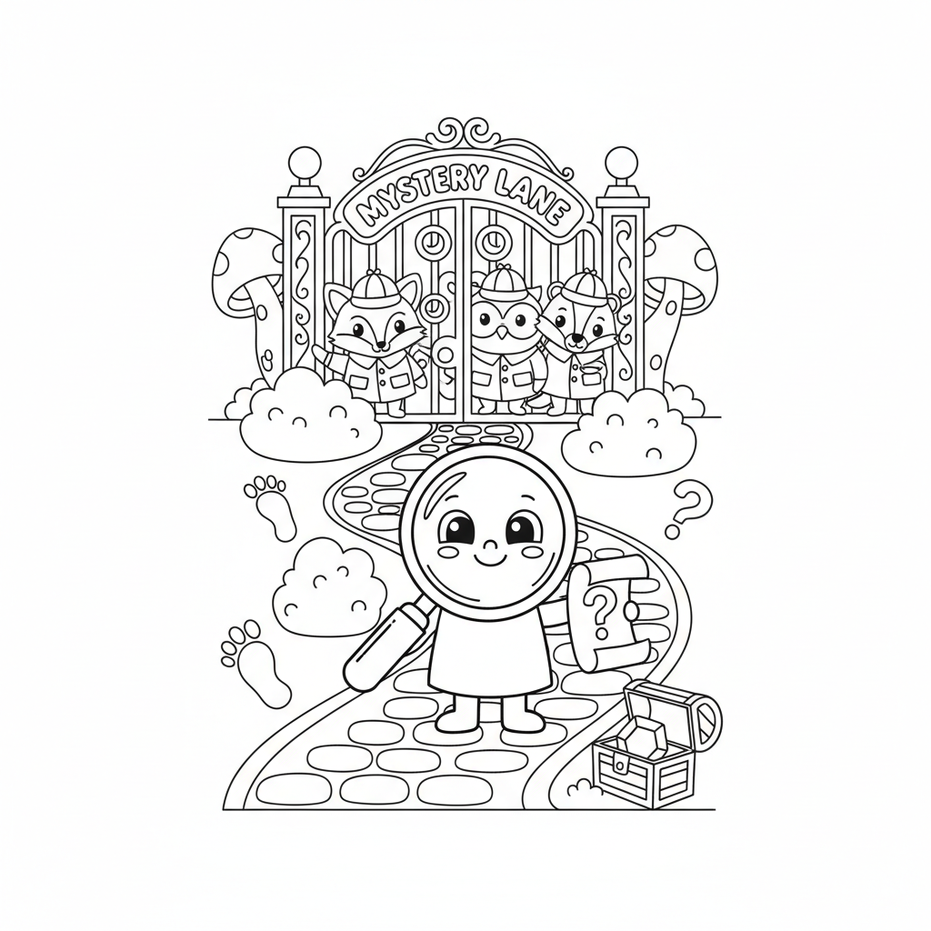 Coloriage coloriage mystery lane