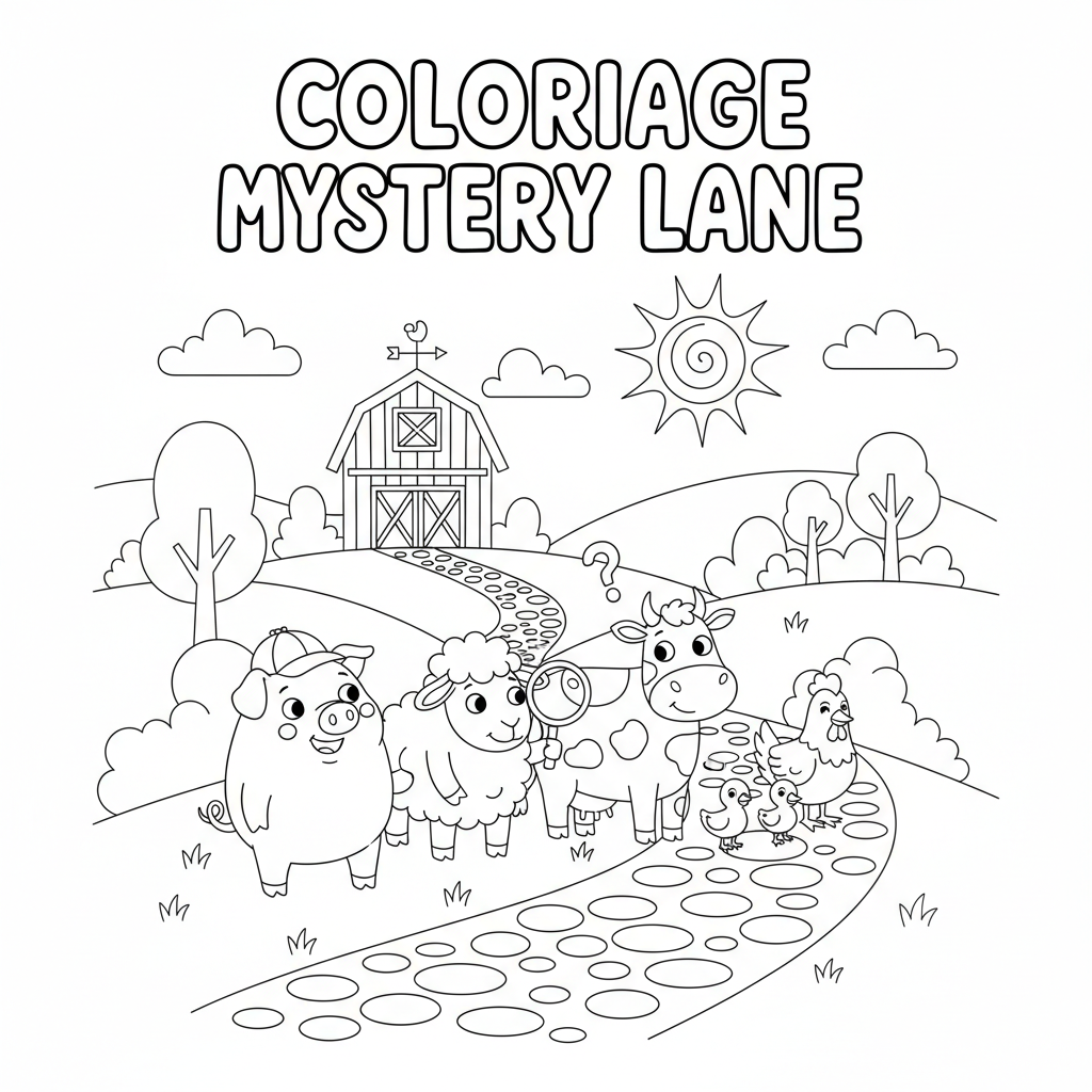 Coloriage coloriage mystery lane à imprimer 3
