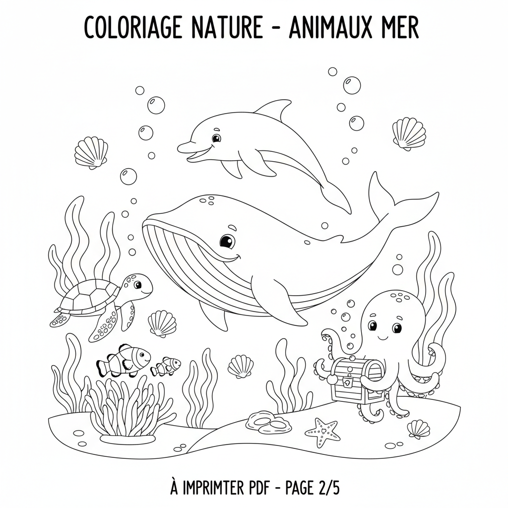Coloriage coloriage nature à imprimer pdf 2