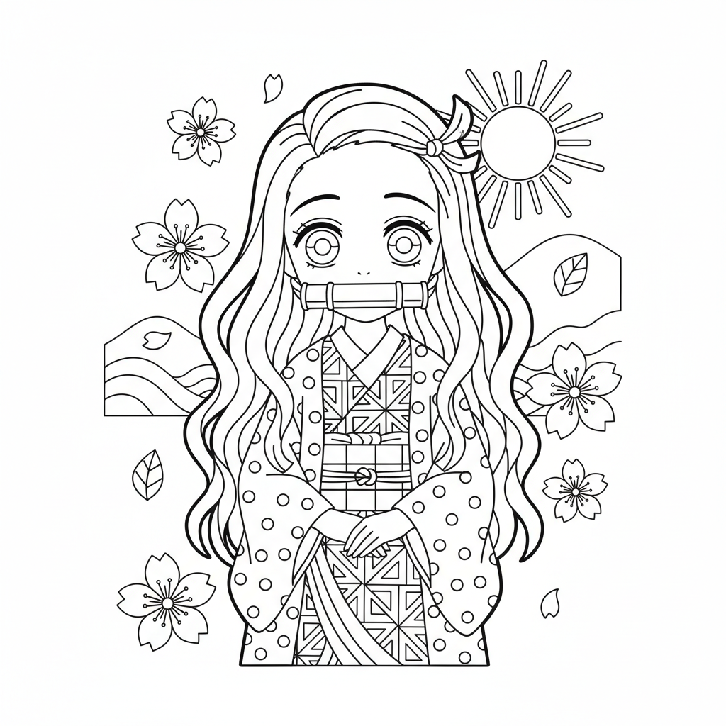 Coloriage coloriage nezuko 2