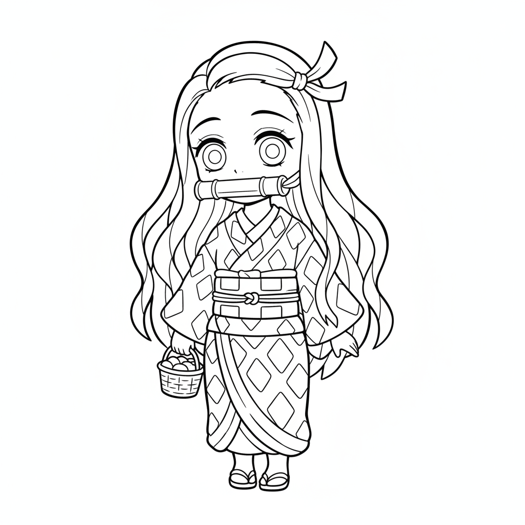Coloriage coloriage nezuko à imprimer