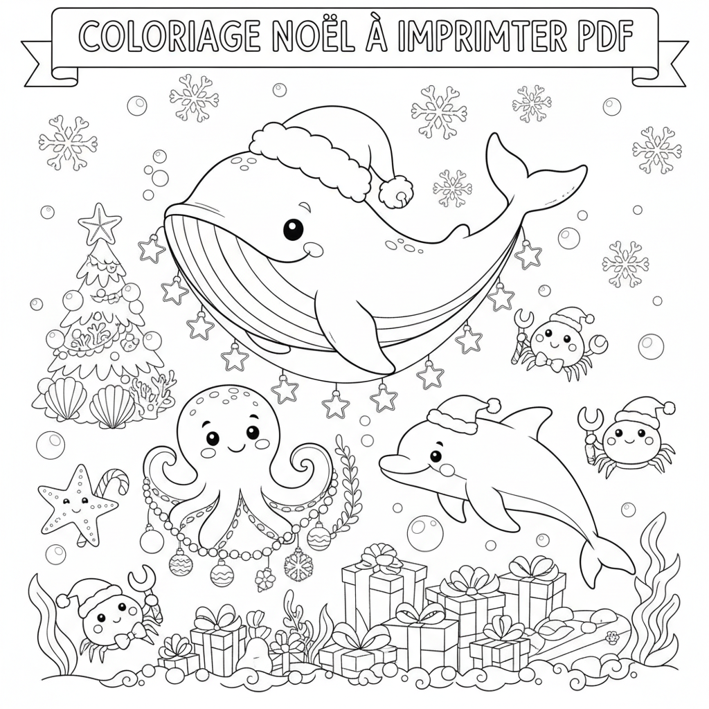 Coloriage coloriage noël à imprimer pdf 2