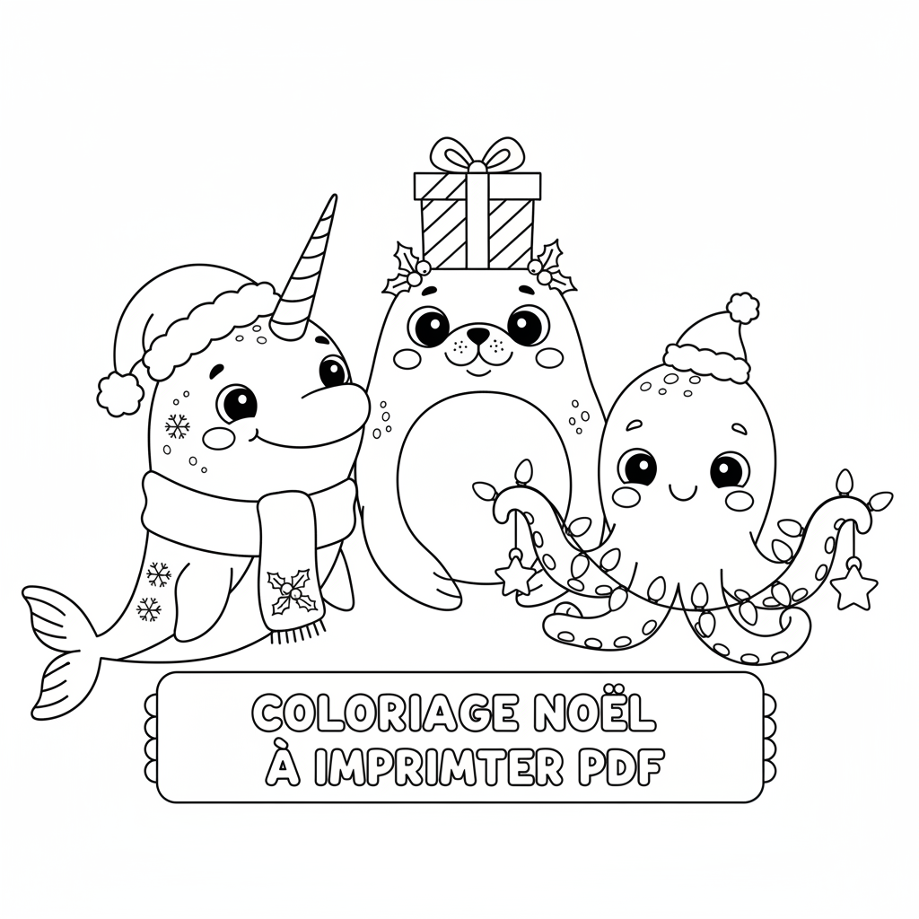 Coloriage coloriage noël à imprimer pdf 4