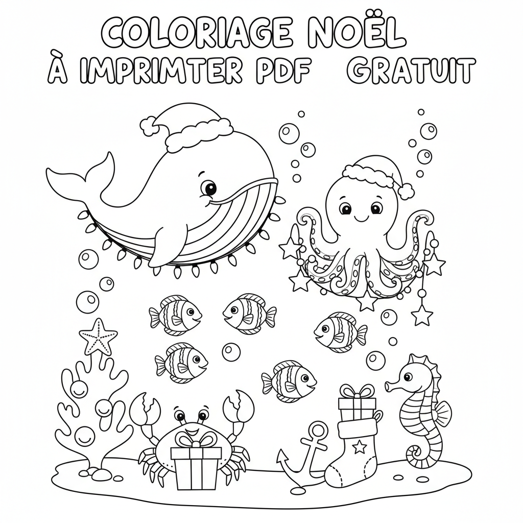 Coloriage coloriage noel à imprimer pdf gratuit