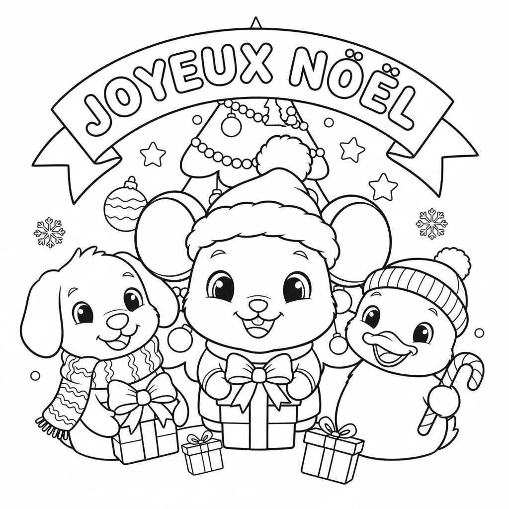 Coloriage coloriage noël disney 4