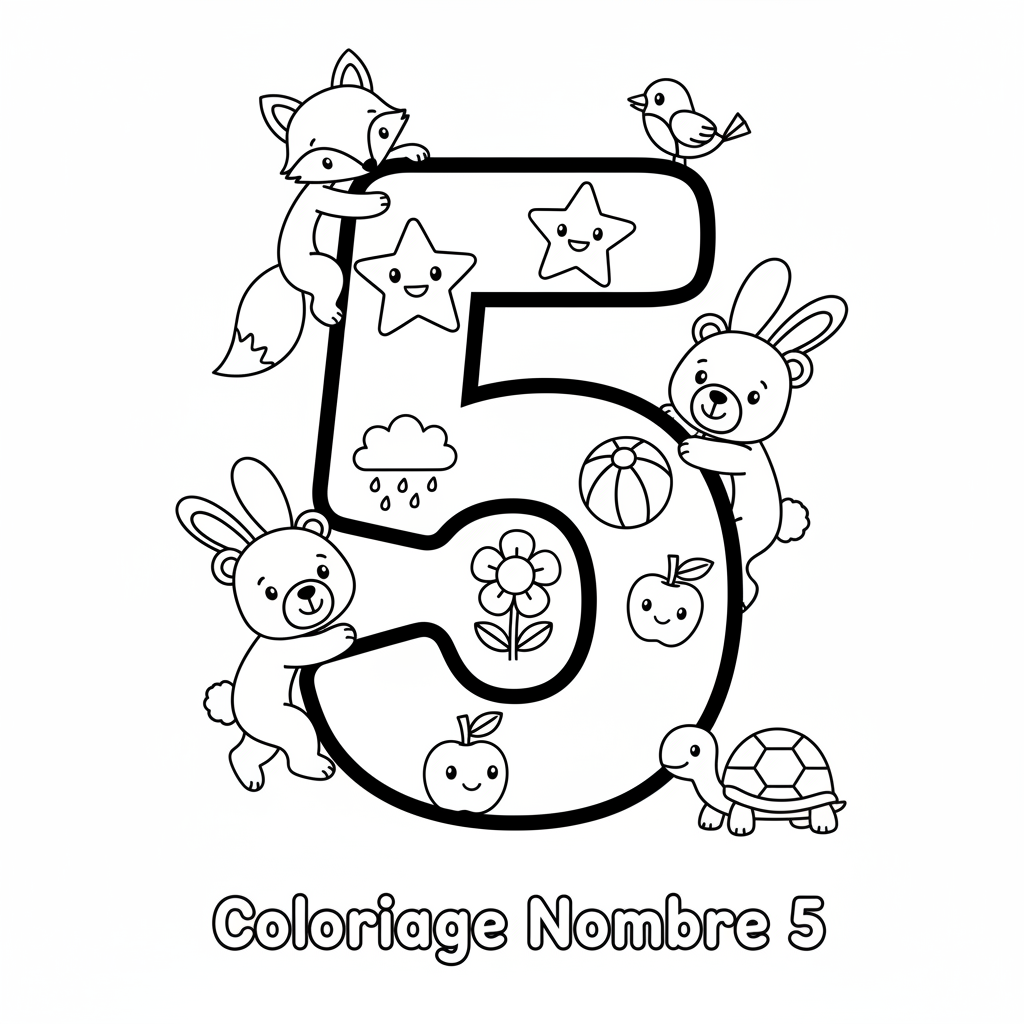 Coloriage coloriage nombre 2