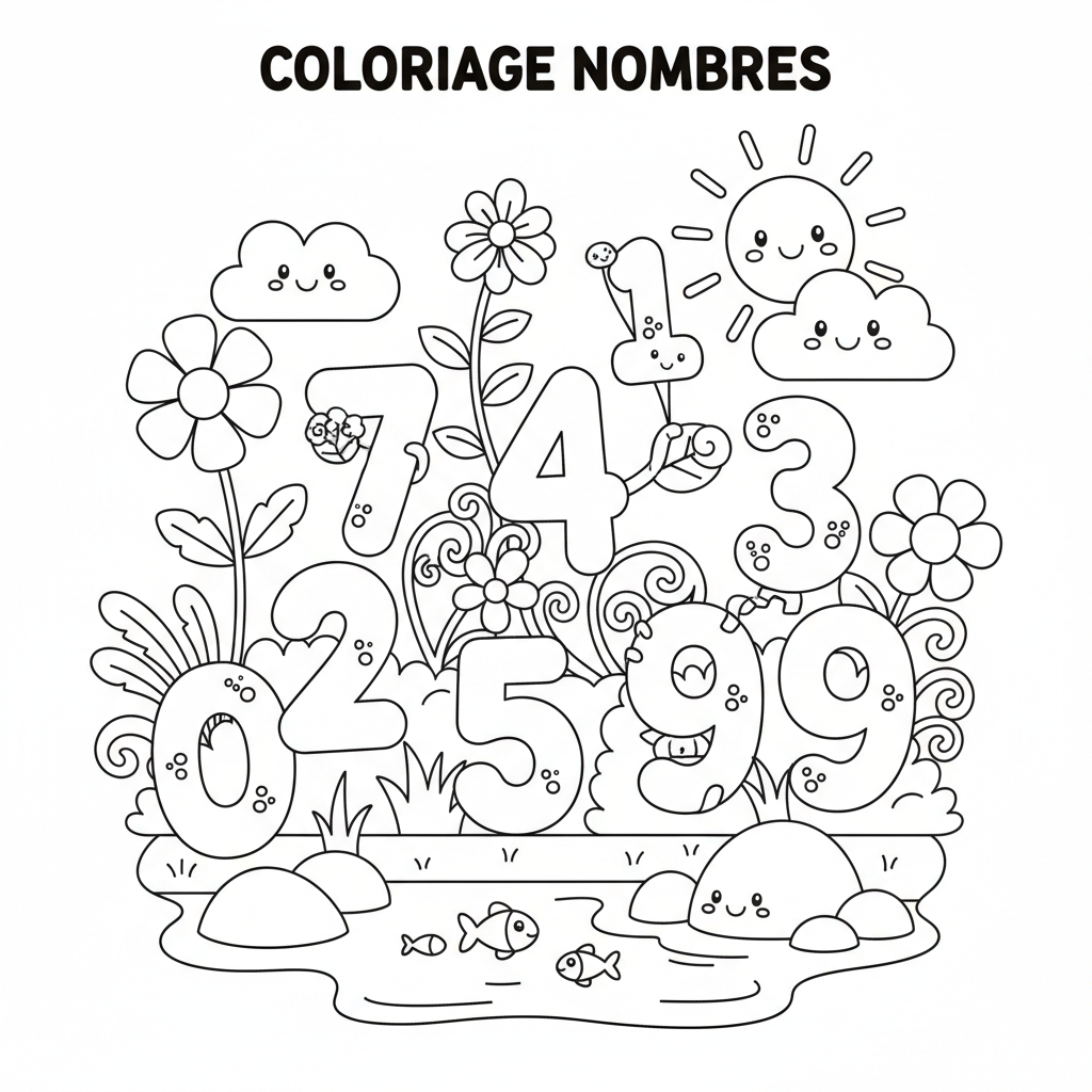 Coloriage coloriage nombres 3
