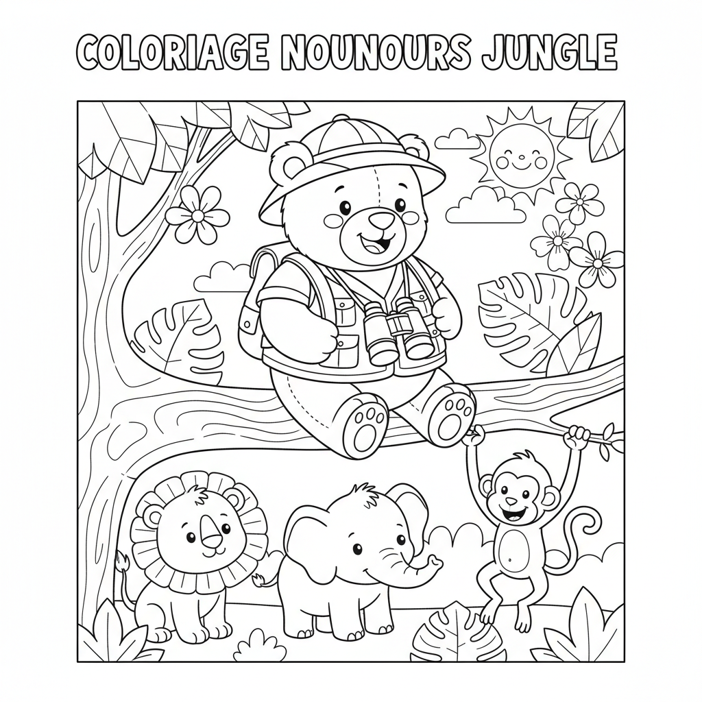 Coloriage coloriage nounours à imprimer 2