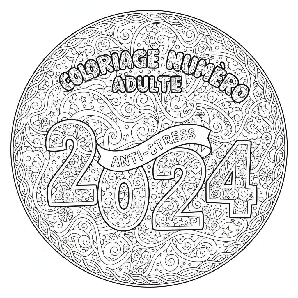 Coloriage coloriage numero adulte 5