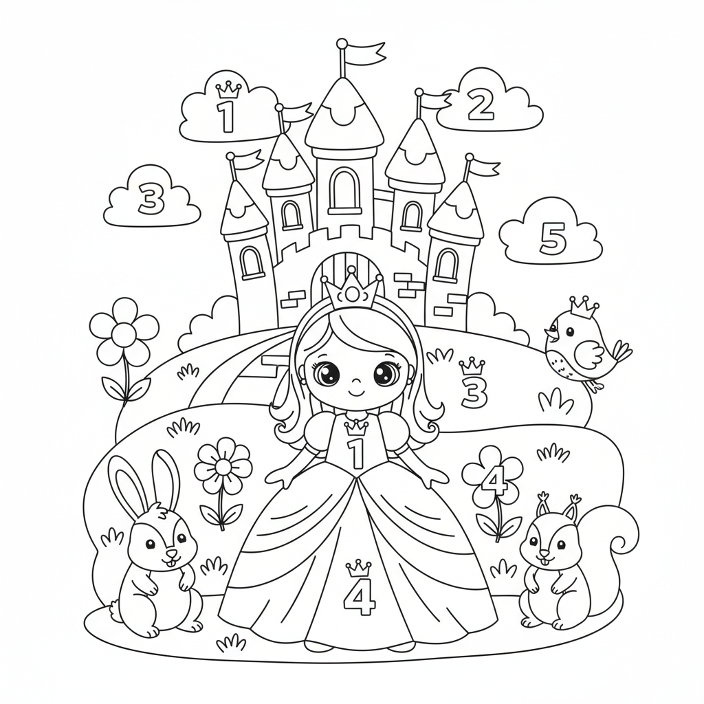 Coloriage coloriage numero disney