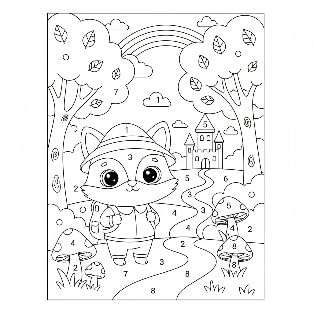 Coloriage coloriage numéroté disney