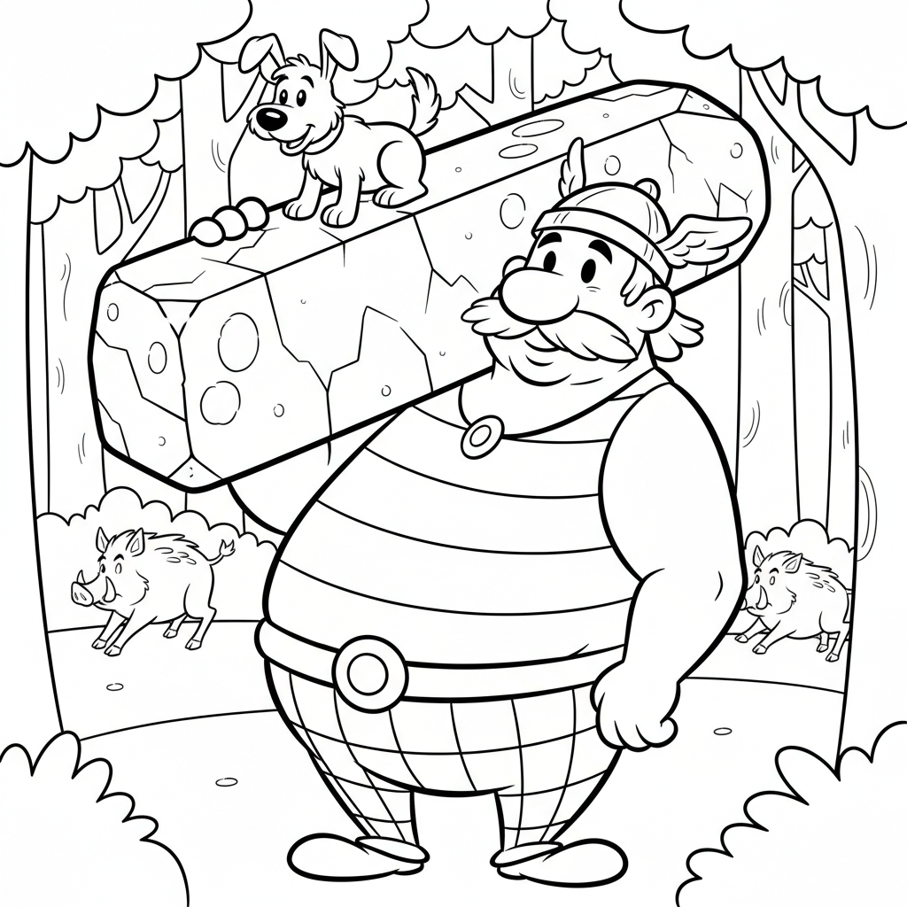 Coloriage coloriage obelix 4