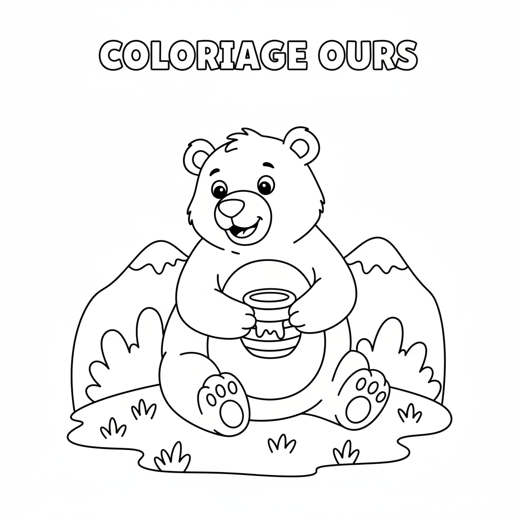 Coloriage Ours À Imprimer à Colorier pour Enfants