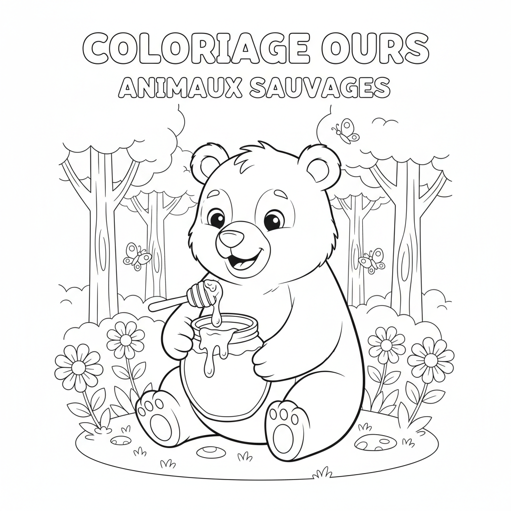 Coloriage coloriage ours à imprimer 2