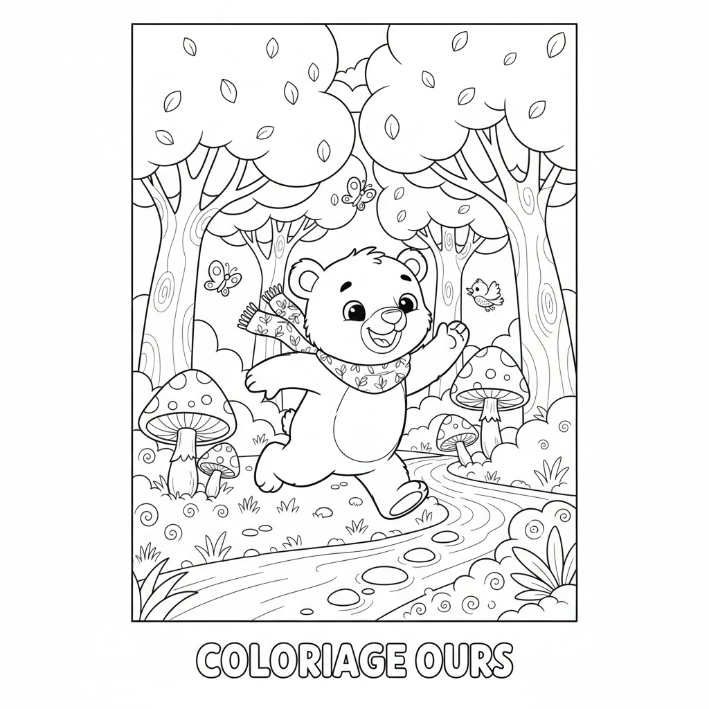 Coloriage coloriage ours à imprimer 5