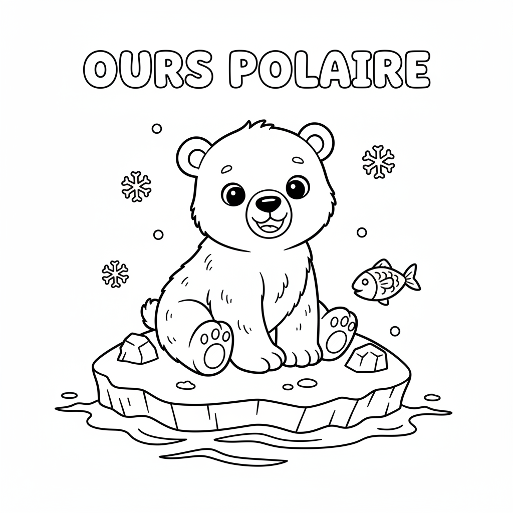 Coloriage coloriage ours polaire 2
