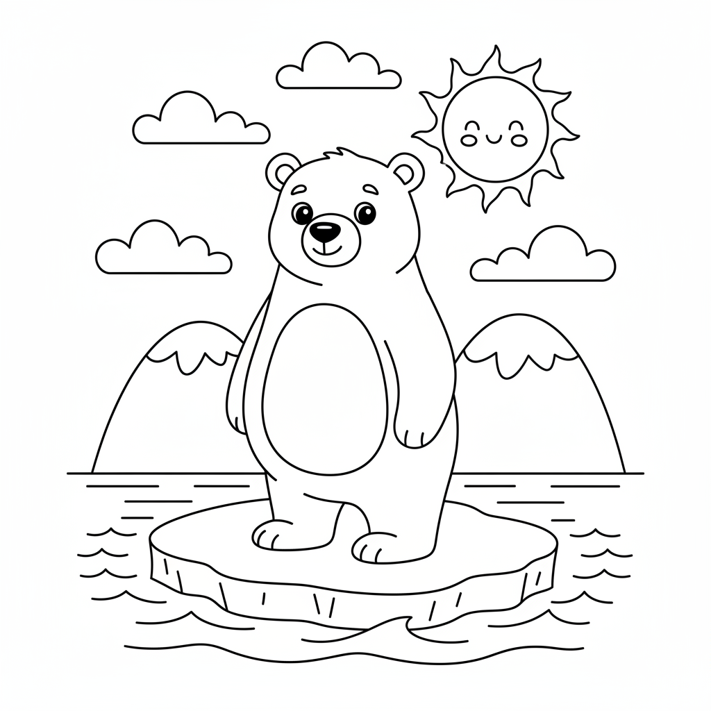 Coloriage coloriage ours polaire 3