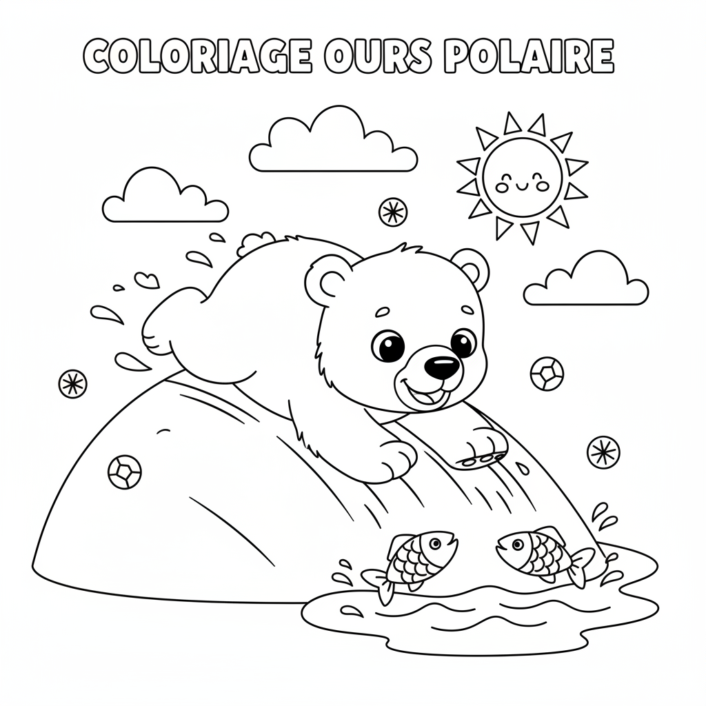 Coloriage coloriage ours polaire 5